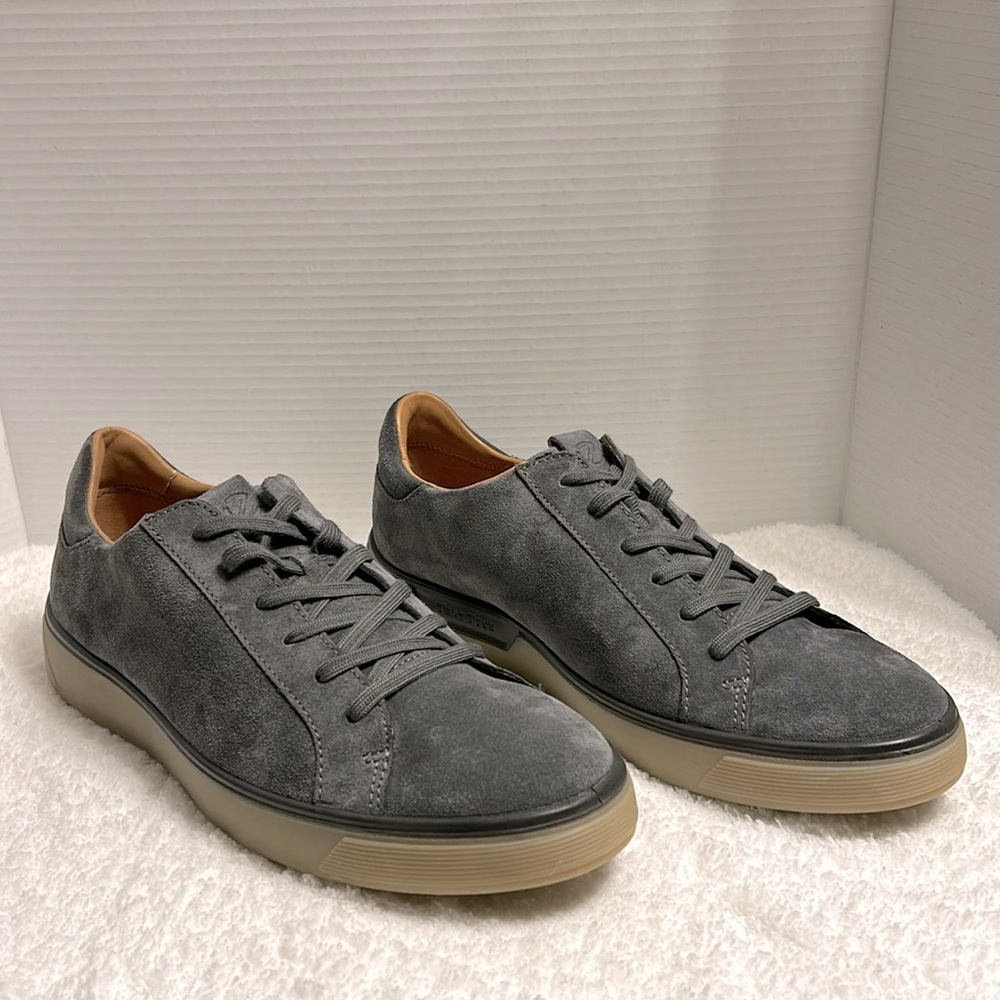 ECCO Street Tray Urban Leather Sneaker Gray Size US 12-12.5   EU 46. New!